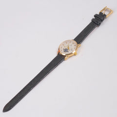 Man's Wrist Watch Golden with Black Straps