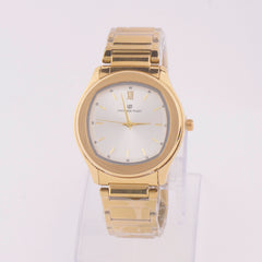 Golden Chain Mans Watch With White Dial