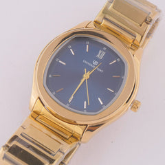 Golden Chain Mans Watch With Blue Dial