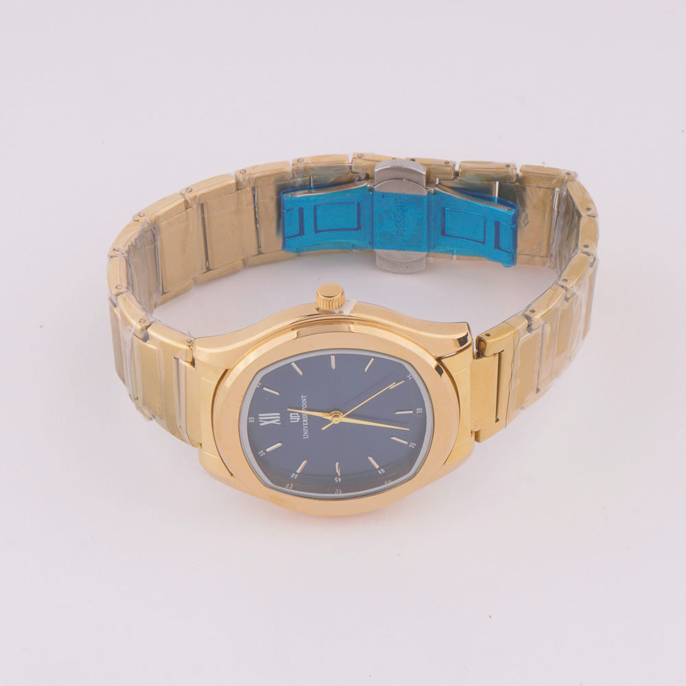 Golden Chain Mans Watch With Blue Dial