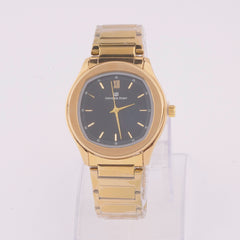 Golden Chain Mans Watch With Black Dial