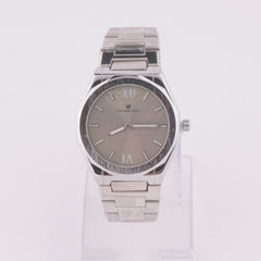 Silver Chain Mans Watch With Grey Dial