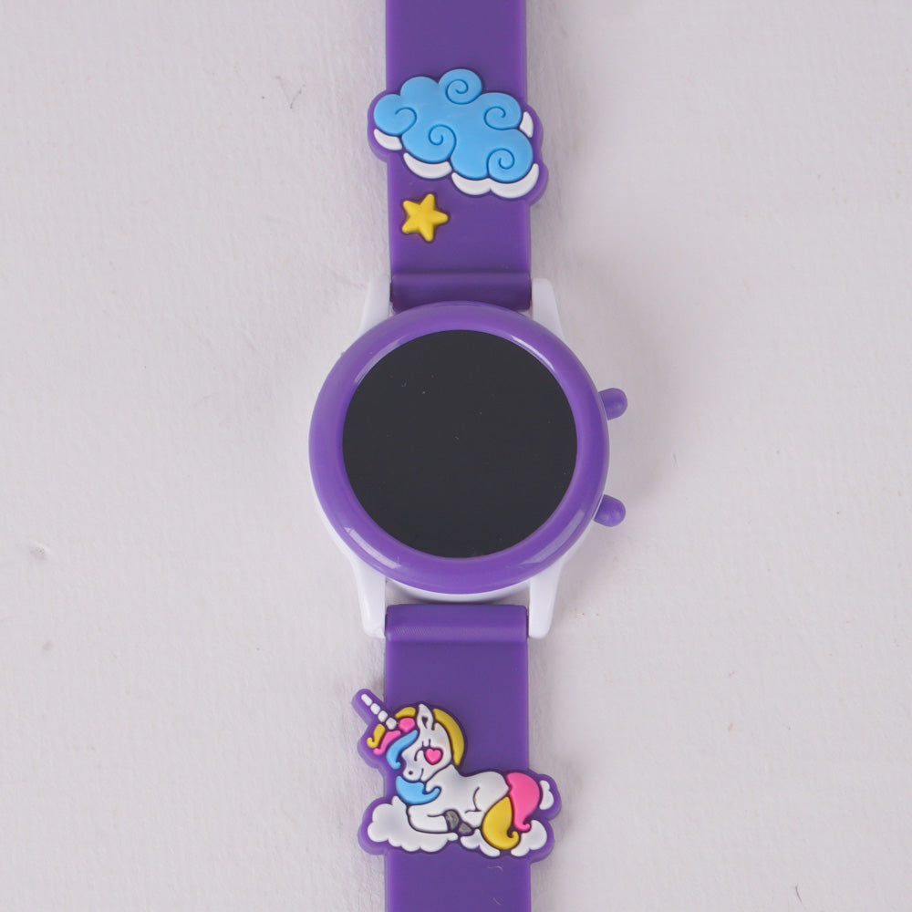 Kids Digital Character Watch purple unicorn