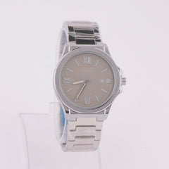 Silver Chain Mans Watch With Grey Dial