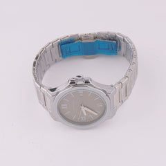 Silver Chain Mans Watch With Grey Dial