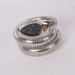 Womans Snake Watch Design Silver Black