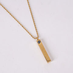 Golden Chain Locket Bar 6mm – Ayatul Kursi Pendant