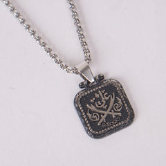 Silver Arabic Calligraphy Pendant Necklace