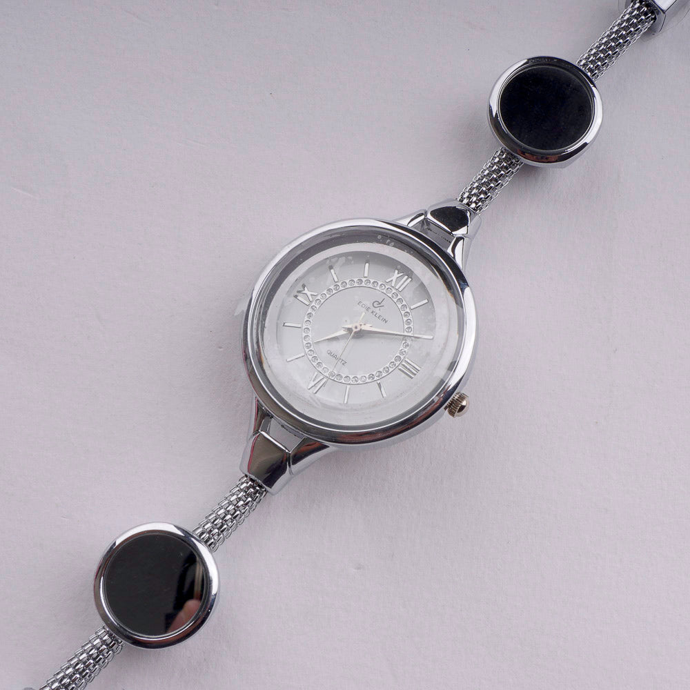 Women's Stylish Chain Watch Silver