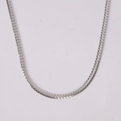 Classic Silver-Tone Textured Chain 5mm