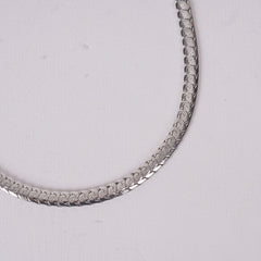 Classic Silver-Tone Textured Chain 5mm