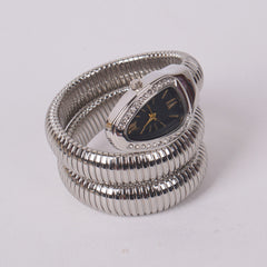 Womans Snake Watch Design Silver Black Gold Design