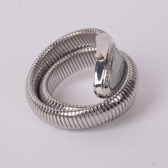 Womans Snake Watch Design Silver White