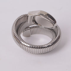 Womans Snake Watch Design Silver White