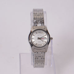 Woman's Silver Chain Watch with White Dial DINUO 1