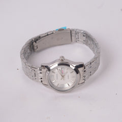 Woman's Silver Chain Watch with White Dial DINUO 1