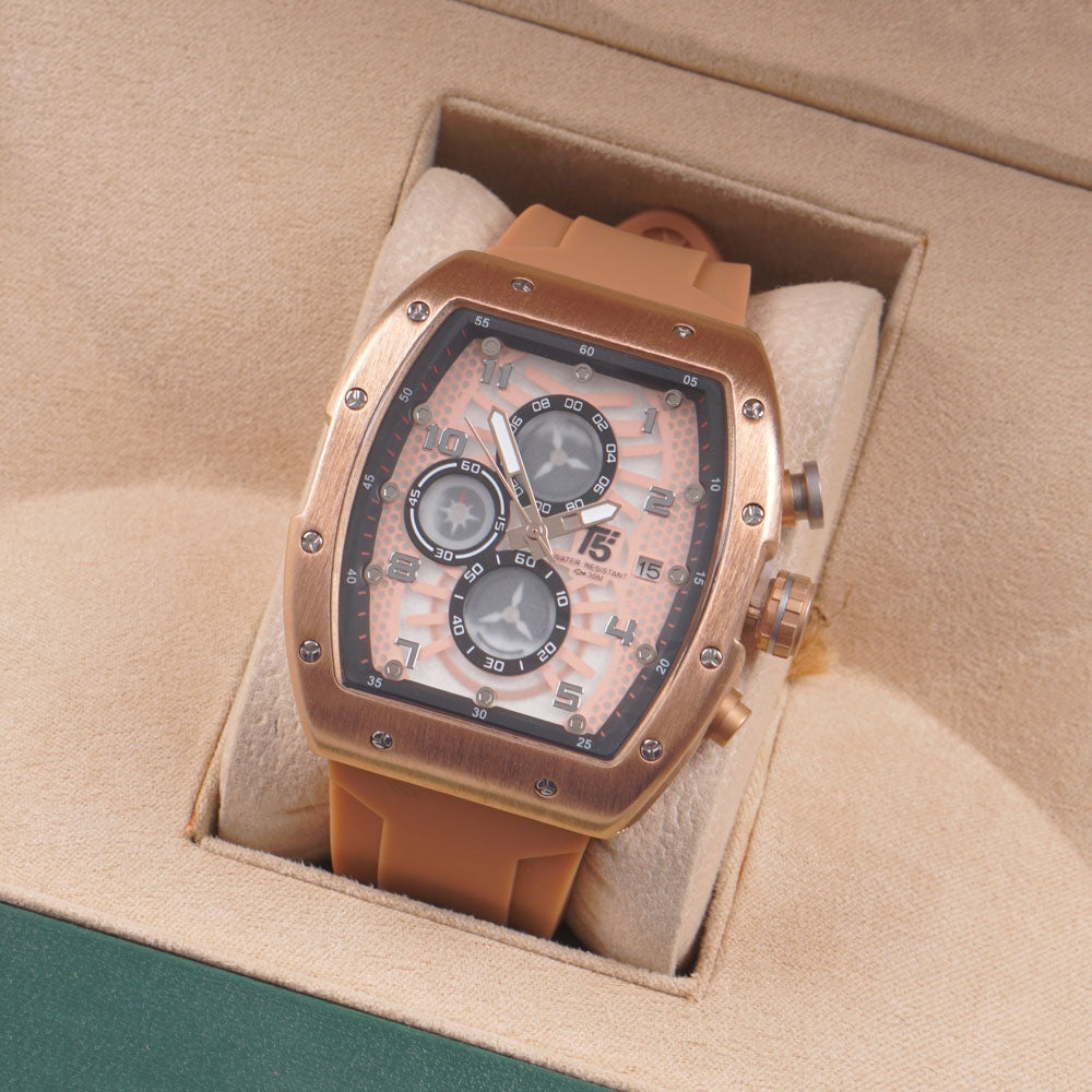 T5 Men’s Watch H3720G-B – Stainless Steel Chronograph with Premium Finish