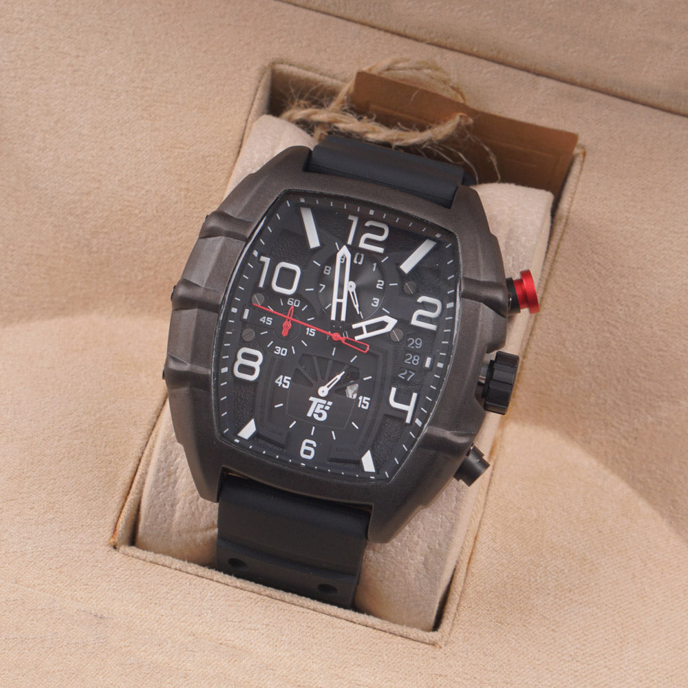 T5 Men’s Watch H3953G black color – Stylish Stainless Steel Chronograph Design with Premium Finish