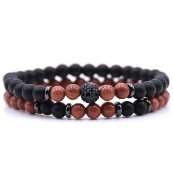 2pcs set 20181 beads Stone bracelet