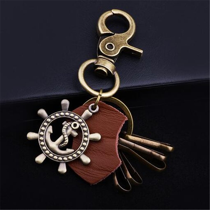Anchor Leather Key Chains