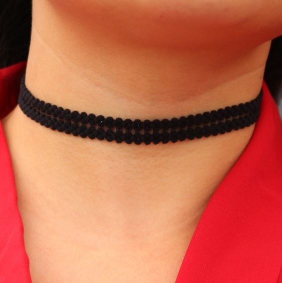 Black Lace Elastic Chokers Necklaces - Thebuyspot.com