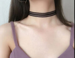 Black Lace Elastic Chokers Necklaces