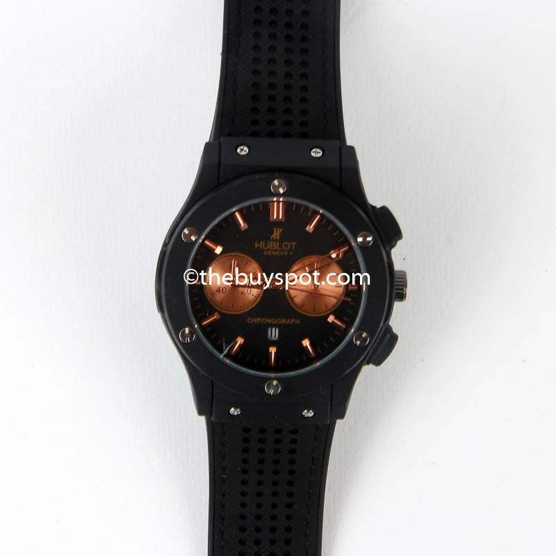 Black Leather Strap 1305 Men's Wrist Watch