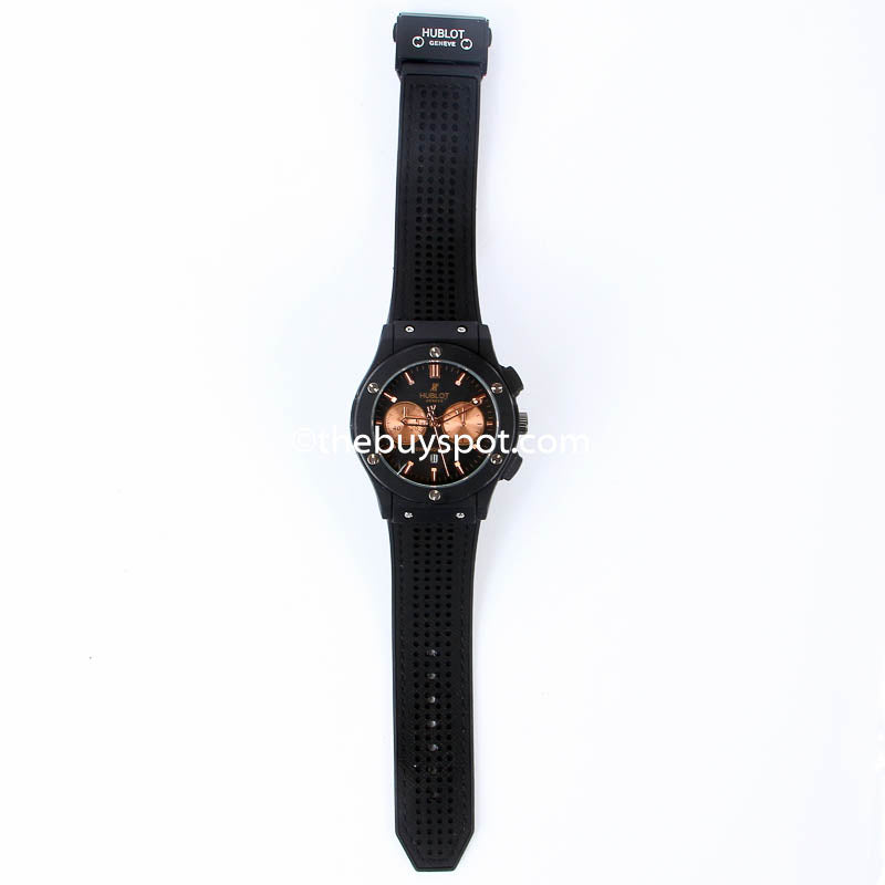 Black Leather Strap 1305 Men's Wrist Watch