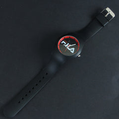 Black Rubber Strap Black Fashion Dial FM209 Wrist Watch