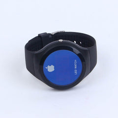 Black Strap Black Dial LED Watch C1052 for Kids