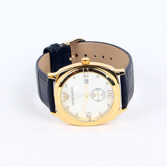 Black Strap Golden Dial 1249 Men's Wrist Watch