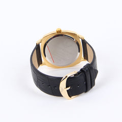 Black Strap Golden Dial 1249 Men's Wrist Watch
