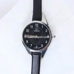 Black Strap Silver Dial 1325 Women's Wrist Watch