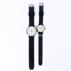 Black Strap White Dial 1315 Couple's Wrist Watch