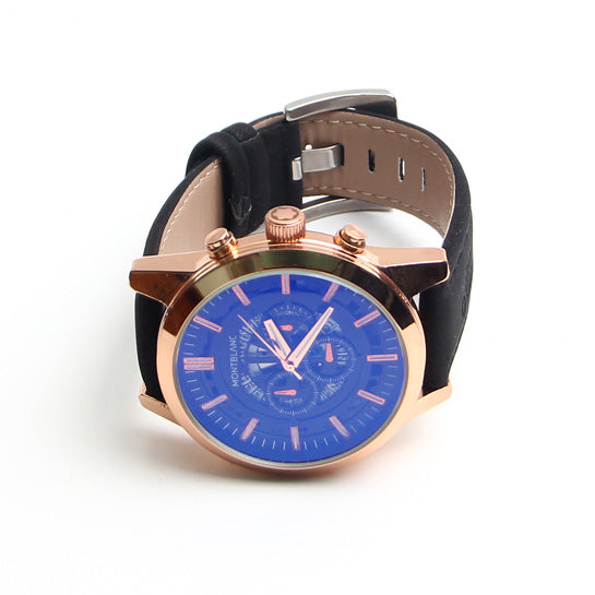 Blue Dial Black Strap 1188 Men's Wrist Watch