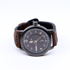 Brown Leather Strap Brown Dial 1215 Men's Wrist Watch