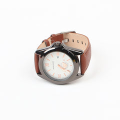 Brown Strap White Dial 1177 Men's Wrist Watch