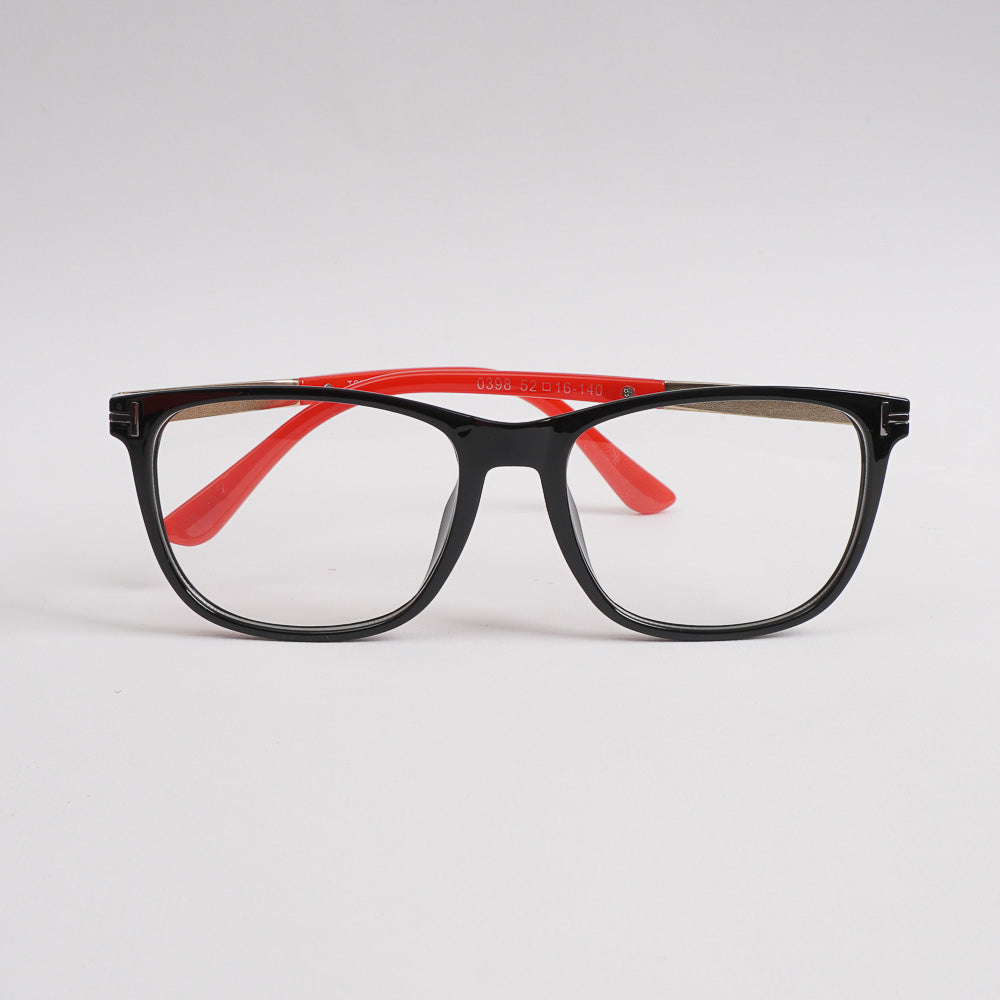 Black Red Optical Frame For Men & Women TF
