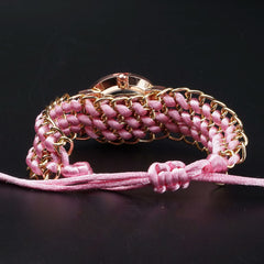 Womens Bracelet Wrist Watch Pink