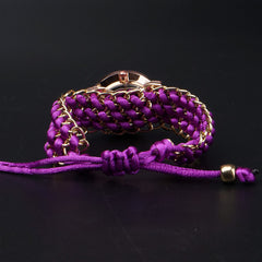 Womens Bracelet Wrist Watch Purple