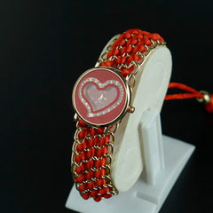 Womens Bracelet Wrist Watch Red