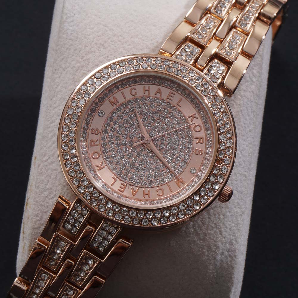 Women Chain Wrist Watch MK Rosegold