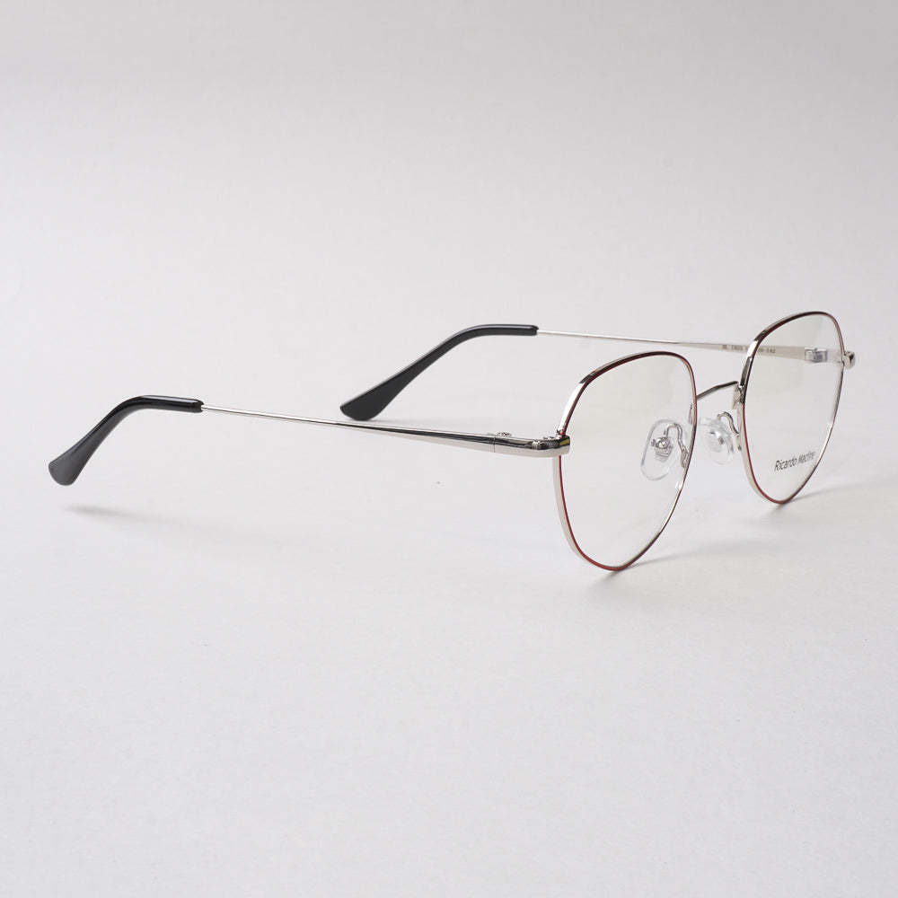 Red Shade With Silver Metal Optical Frame For Men & Women