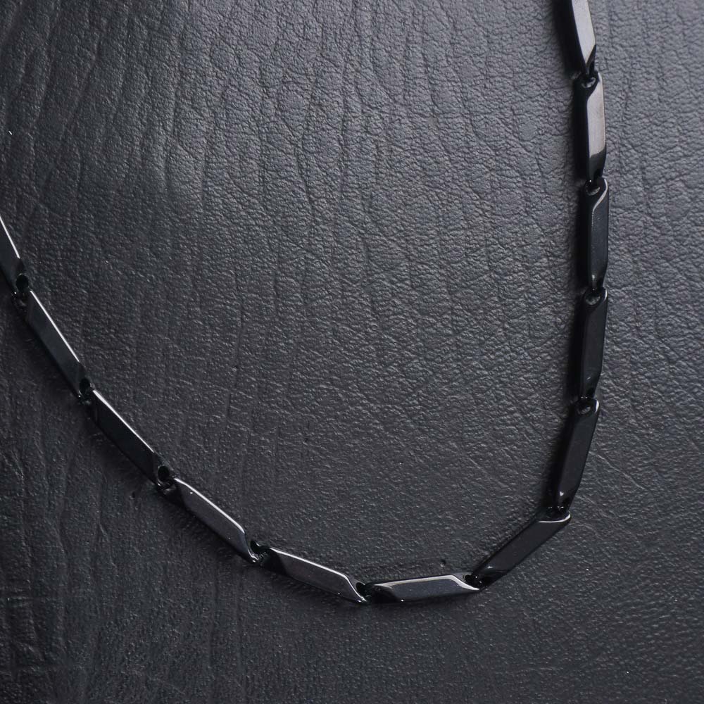Mens Fancy Chain Necklace 3mm Black