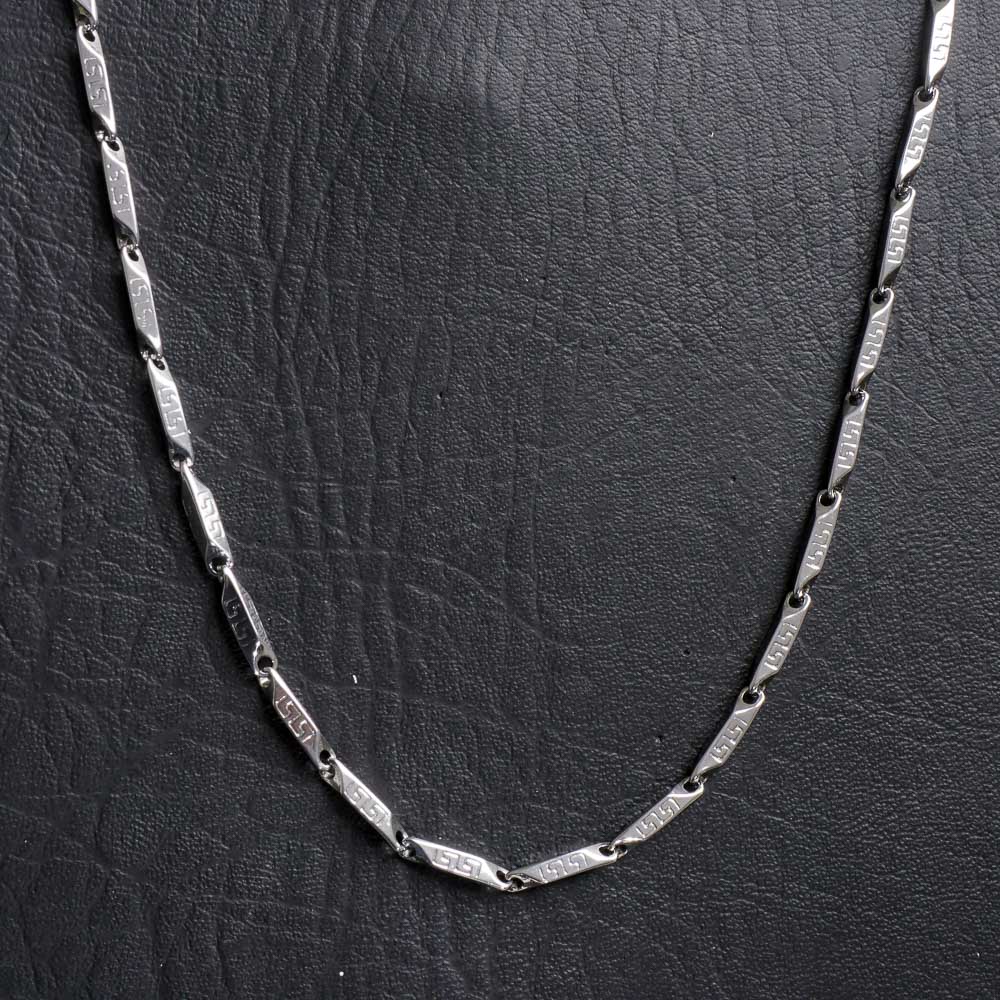 Mens Fancy Chain Necklace 3mm Silver