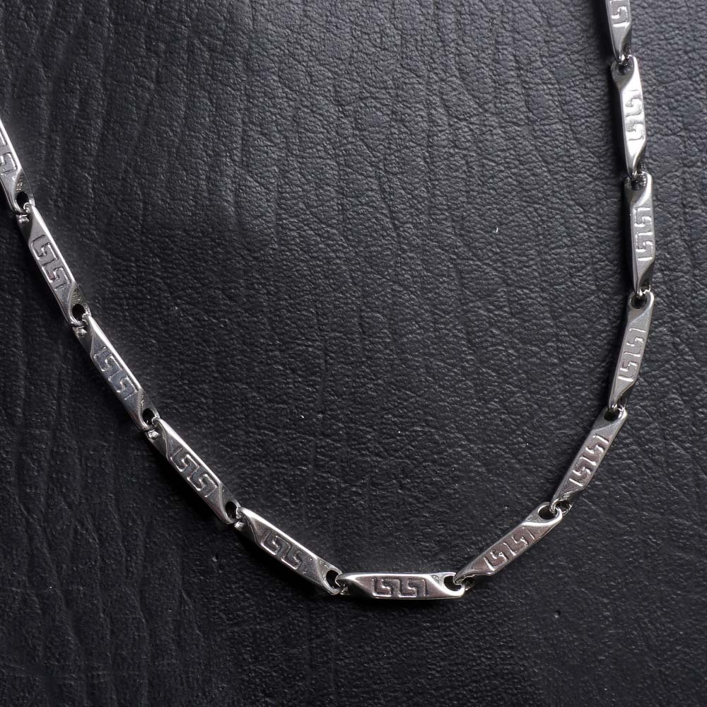 Mens Fancy Chain Necklace 3mm Silver