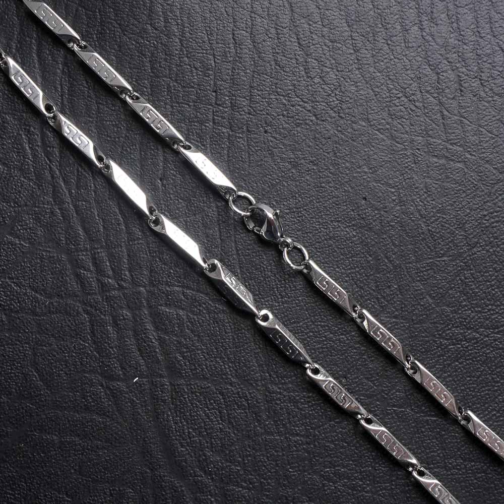 Mens Fancy Chain Necklace 3mm Silver