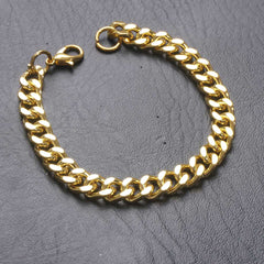 8mm GOlden chain hand Fashion Bracelet