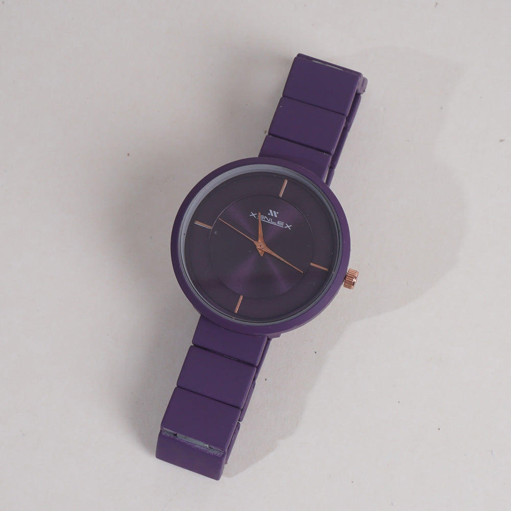 Women Chain Wrist Watch Purple