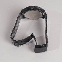 Men Black Chain Wrist Watch